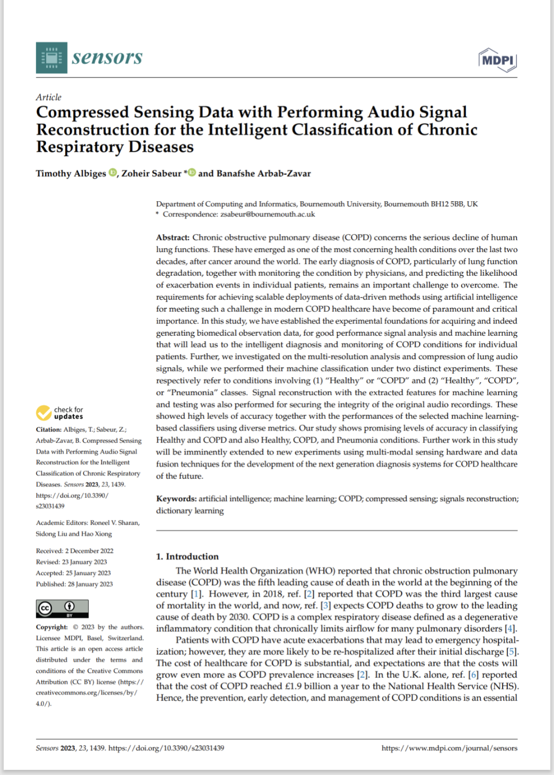 Complex audio signal data compression and reconstruction Paper cover page